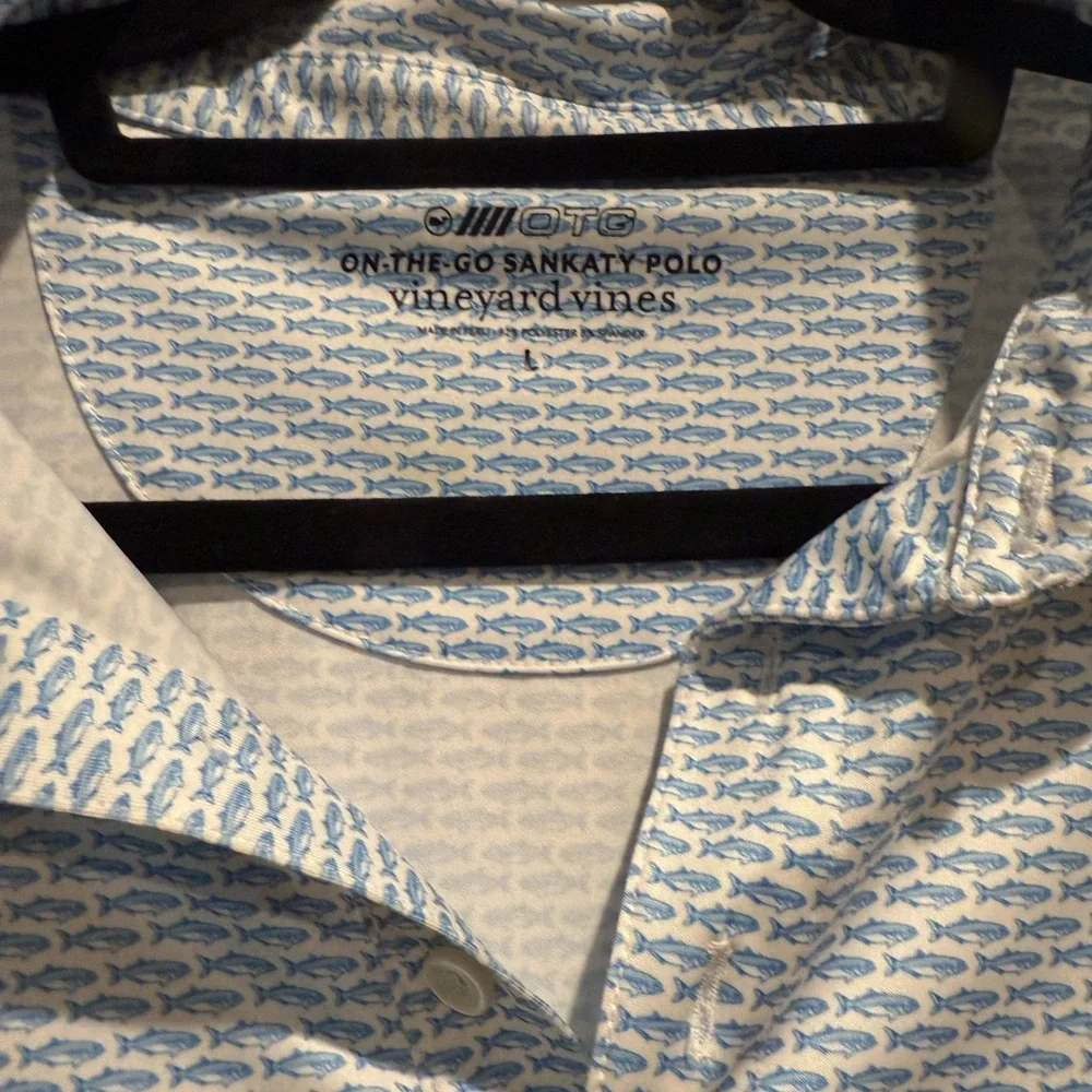 Vineyard Vines Blue Men's Shirt performance polo - Picture 2 of 3